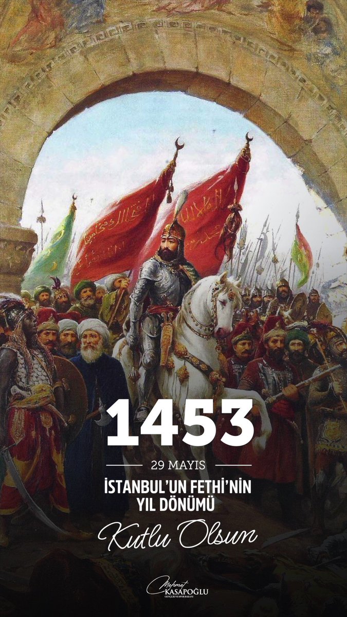 Bir çağ kapanır, bir çağ açılır… #İstanbulunFethi’nin 570. yıl dönümü kutlu olsun.