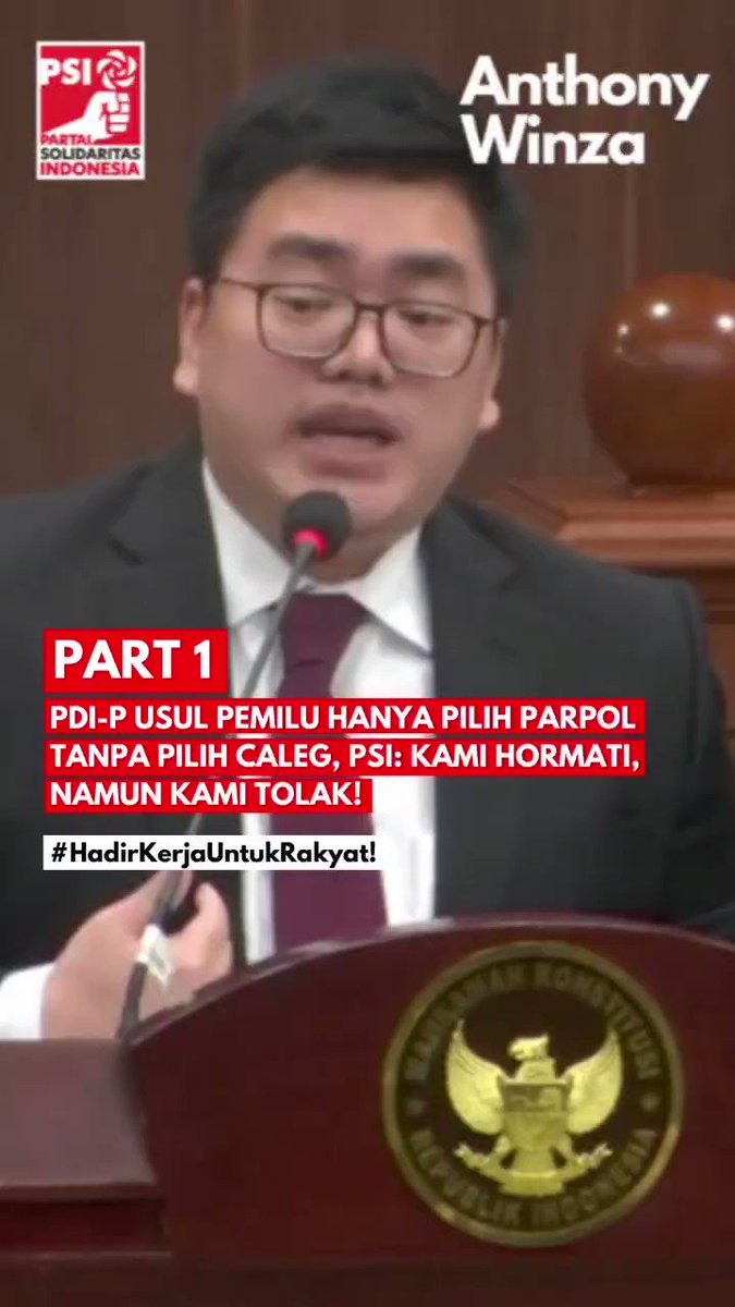 Pandangan PDIP yang berpendapat agar sistem Pemilu dibuat tertutup (rakyat hny bs coblos partai) tentu sgt kami hormati. Namun PSI pny pendapat berbeda, kami percaya bahwa rakyat berdaulat penuh utk menentukan siapa yg hendak mewakilinya di parlemen. DPR adalah petugas rakyat.