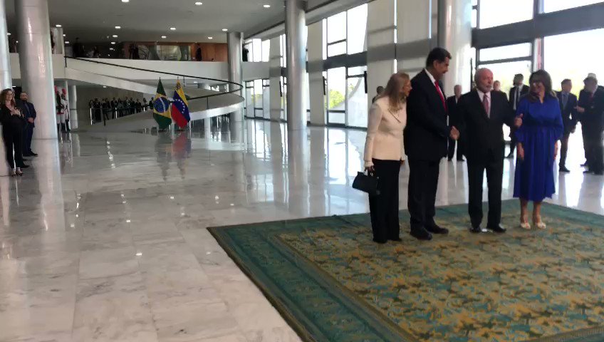 🚨AGORA: Presidente Lula recebe o Presidente da Venezuela, Nicolás Maduro.