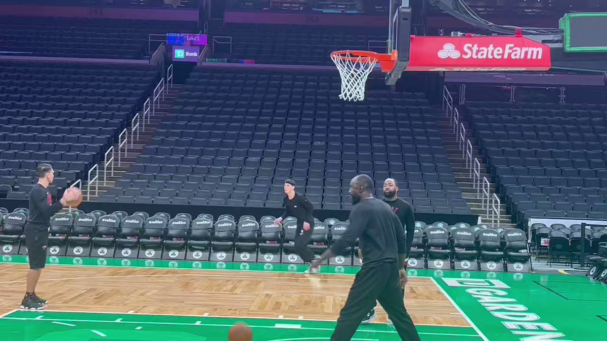 Tyler Herro putting in some strong work from long range after shoot around in Boston. Something to keep in mind if the Heat find a way to win tonight.