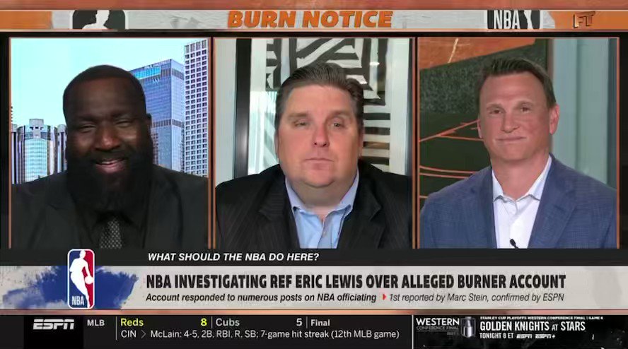 Kendrick Perkins on First take crying at Eric Lewis getting caught with a burner account 🤣🤣🤣🤣🤣