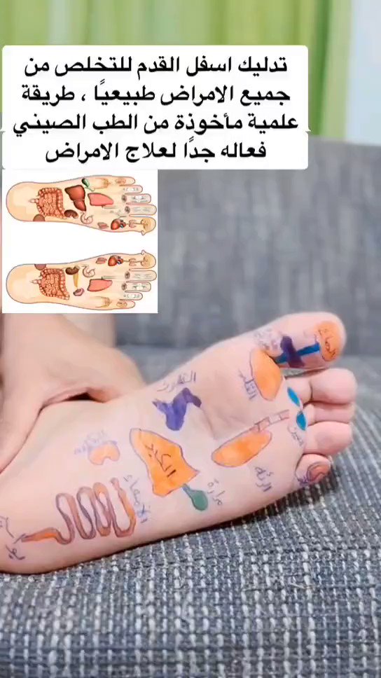 تدليك أسفل القدم للتخلص من الأمراض طبيعيآ. الطريقة مأخوذة من الطب الصيني 👌🏻