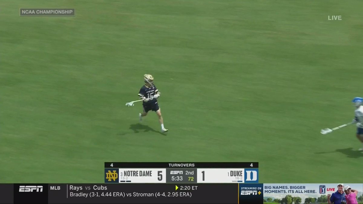 WILD HALF-FIELD SHOT IN MEN'S LACROSSE NATIONAL TITLE GAME 😱🔥 (via Notre Dame Lacrosse)
