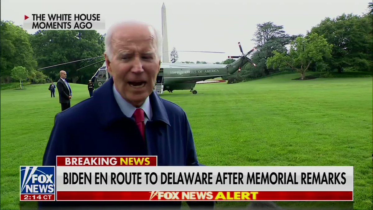 Doocy: Where are you on the idea of presidents pardoning Trump? Biden: *laughs*