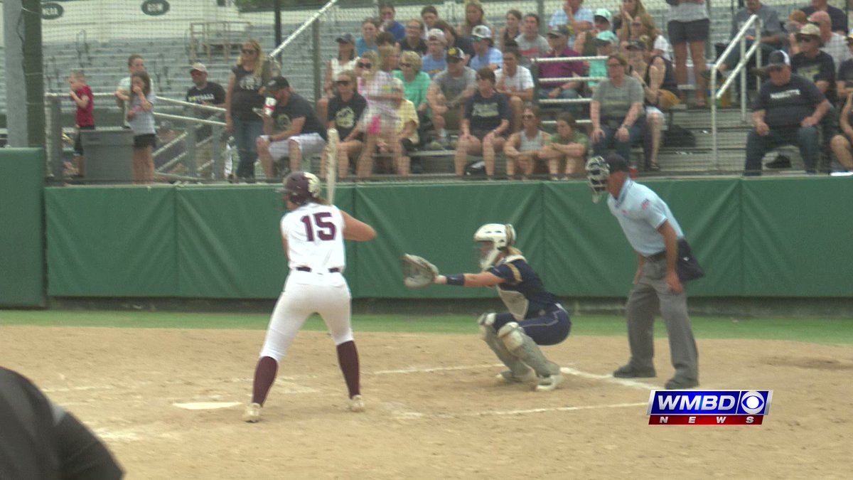 LeRoy didn't have a single baserunner until the 6th inning. They took a scoreless ballgame into extra innings and had to fight through every at-bat. Here's the two-run triple from Natalie Loy in the 8th that sent the LeRoyHS_Softball to state for the first time in school history.