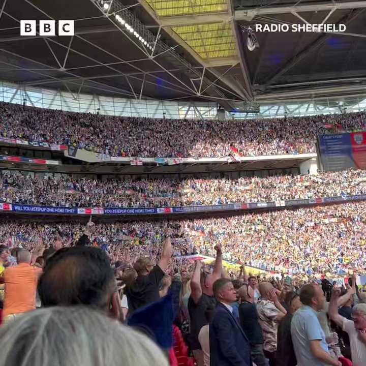 👀🦉 Just look what it means to your skipper Owls fans as Josh Windass sends your club to the Championship! #SWFC | Barry Bannan BBC Sheffield