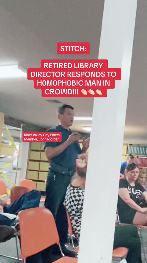 Retired librarian gathers man who says he doesn’t want his children “exposed to other sexual orientations”