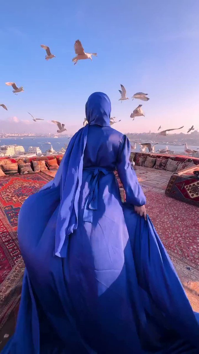 Beautiful satin Turkish dress and hijab