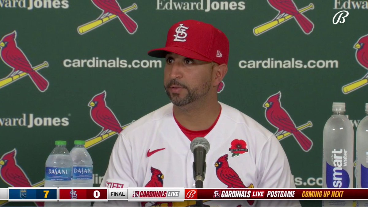 Marmol on the #STLCards' stretch of 19 games in 19 days: "Guys are at 18 in a row, and you can see it, you can feel it. No excuse. But they're playing through it. Today it showed. It was hard to get anything going offensively."