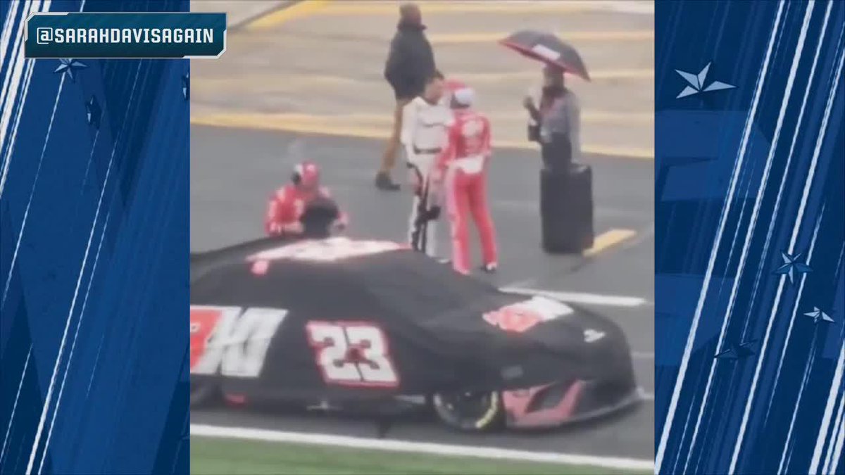 We had a red-flag disagreement between Aric Almirola and Bubba Wallace!