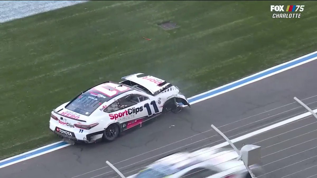 A big hit for Denny Hamlin. #NASCAR