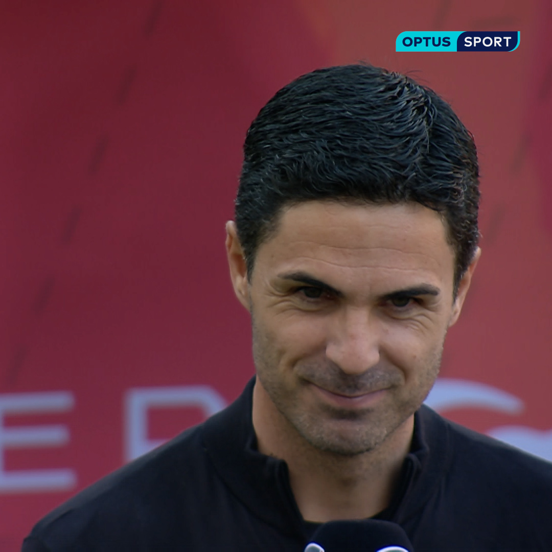 “Together we have reconnected the soul of this football club” ❤️🤍 Mikel Arteta could barely get his end-of-season speech out above the Arsenal faithful chanting his name. The Emirates going absolutely mad for their Spaniard. #PL #OptusSport