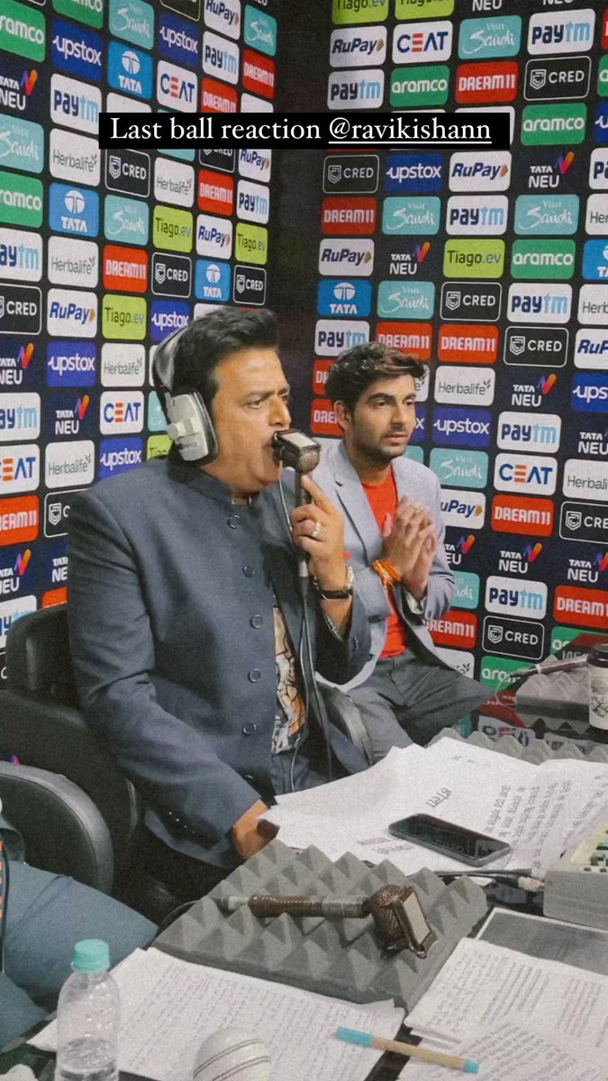 Bhojpuri Commentator's Reaction after CSK Win was Pure gold 💛 All of them were happy to see Bhojpuriya maati ke laal MS Dhoni lift the trophy. Har Har Mahadev by Ravi Kishan Ji 🙏👌