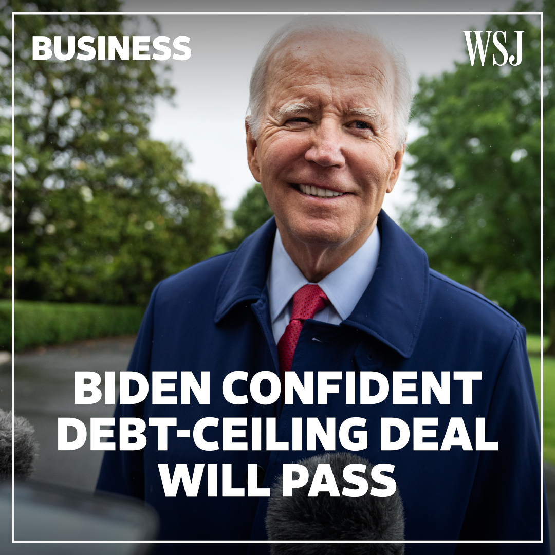President Biden said he was confident his debt-ceiling deal with House Speaker Kevin McCarthy will pass Congress, as it faces its first test in the House #WSJWhatsNow