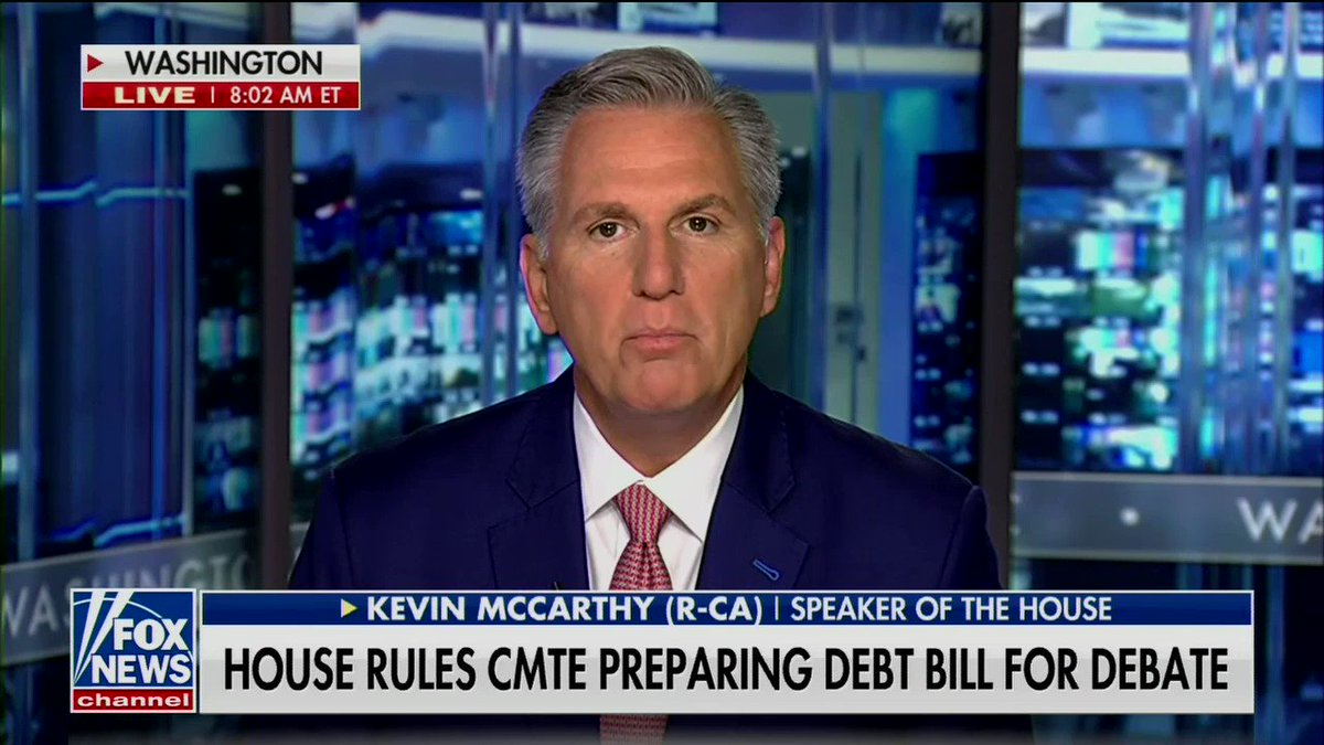 Kevin McCarthy says on Fox &amp; Friends that the debt ceiling bill will prevent children from ... collecting welfare?