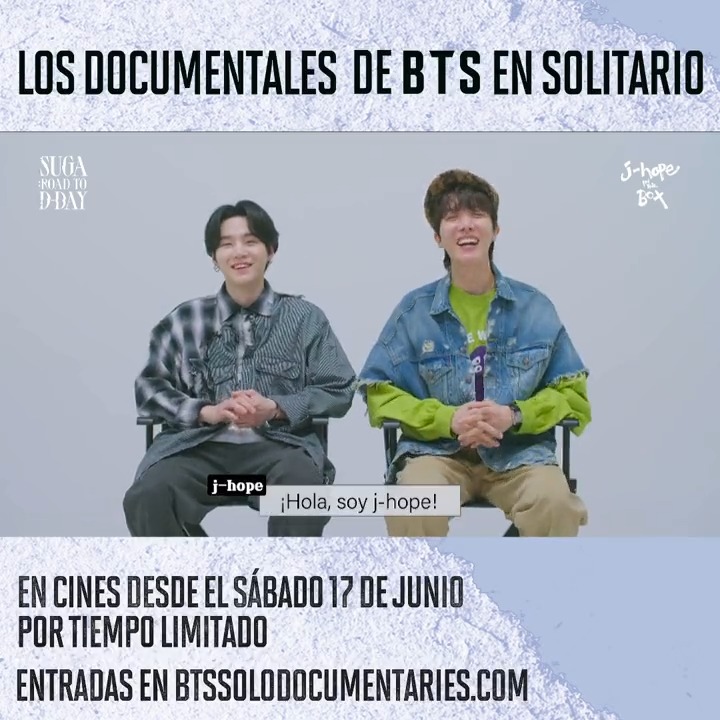 🎶💜 ARMY, el 17 y 18 de junio serán días llenos de emoción con SUGA y J-Hope en #RoadToDDay e #InTheBox. ¡Prepárate para enamorarte más de estos preciosos hombres! 🌟😻🫰