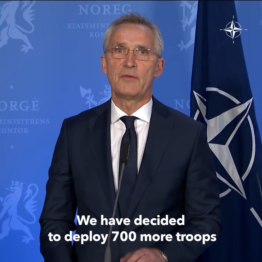 .NATO Kosovo Force - KFOR will take all necessary actions to maintain a safe and secure environment for all citizens in Kosovo, and will continue to act impartially, in line with our United Nations mandate — Secretary General Jens Stoltenberg