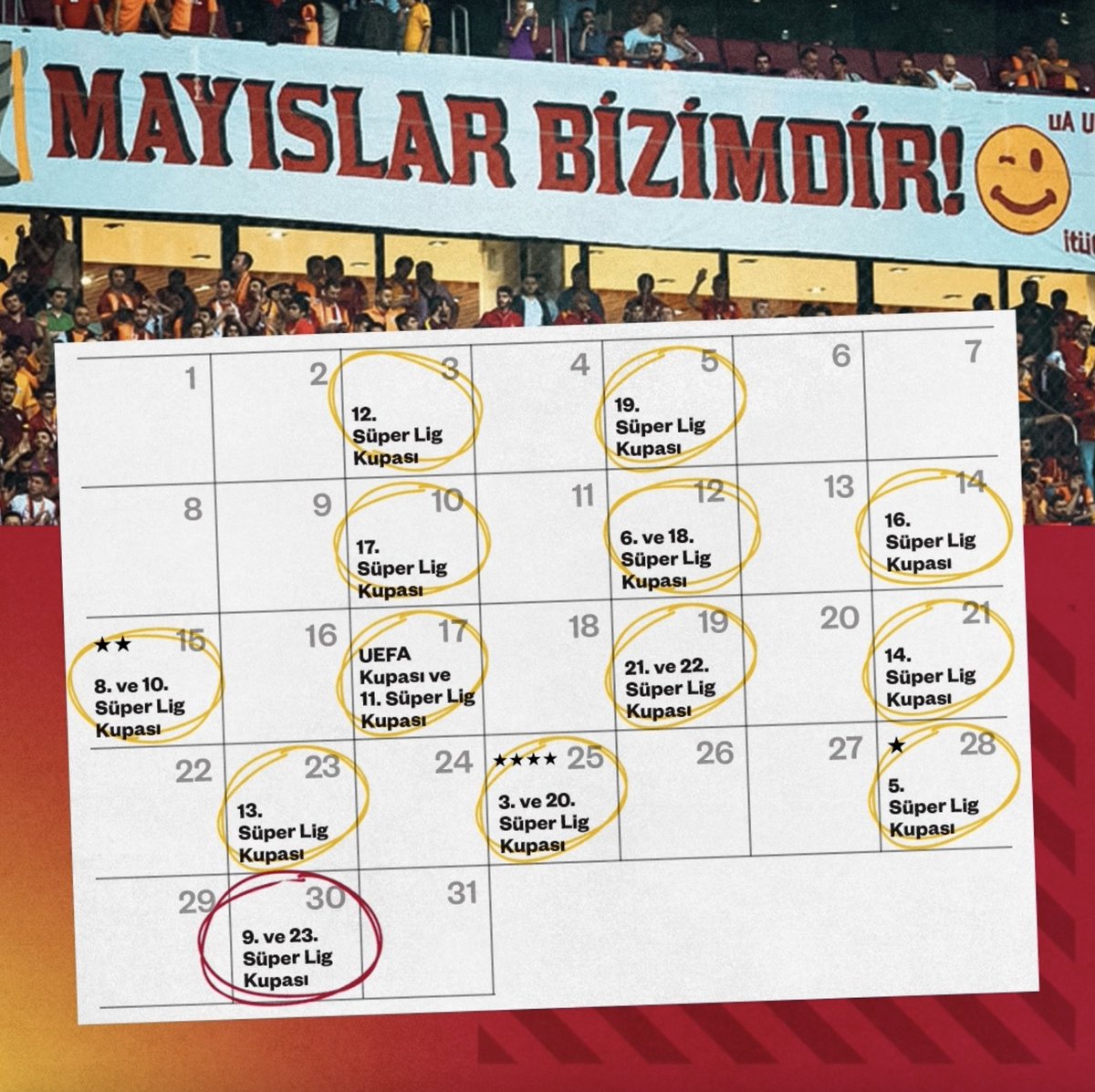 #Galatasaray'ın paylaşımı... "Mayıslar bizimdir!"