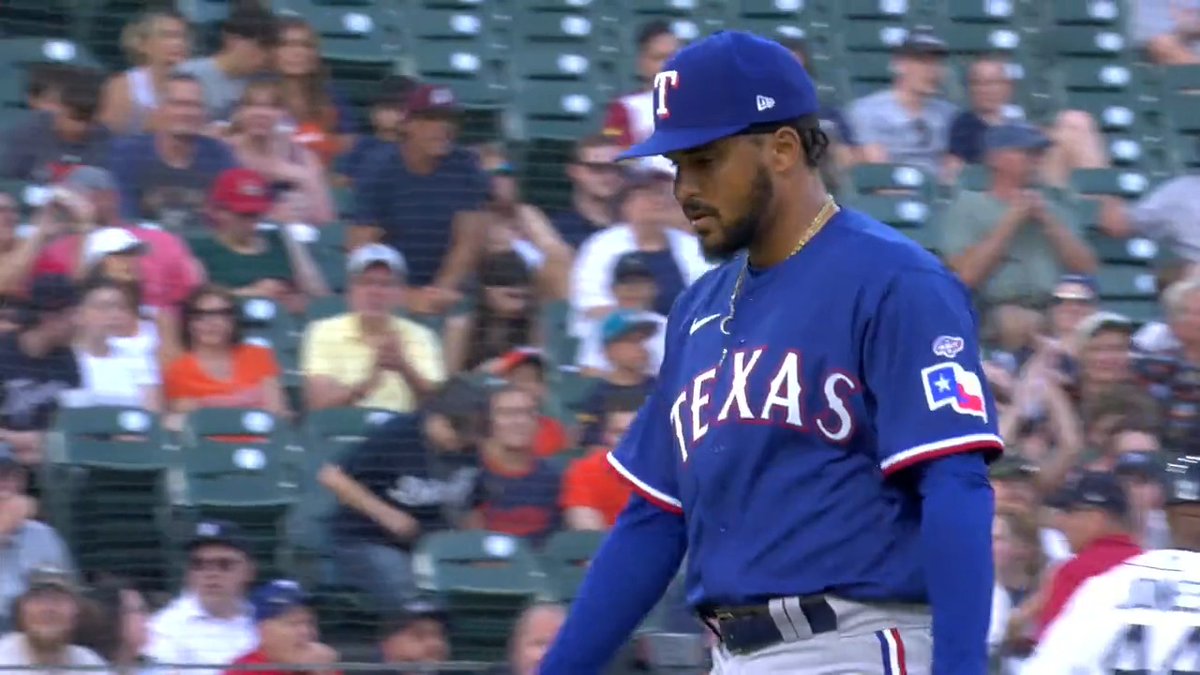 First batter faced, first MLB K for Grant Anderson! #StraightUpTX