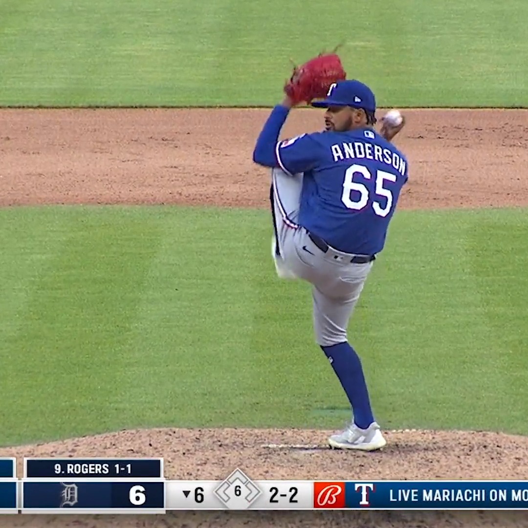 7 strikeouts out the 'pen! An incredible MLB debut for Grant Anderson. #StraightUpTX