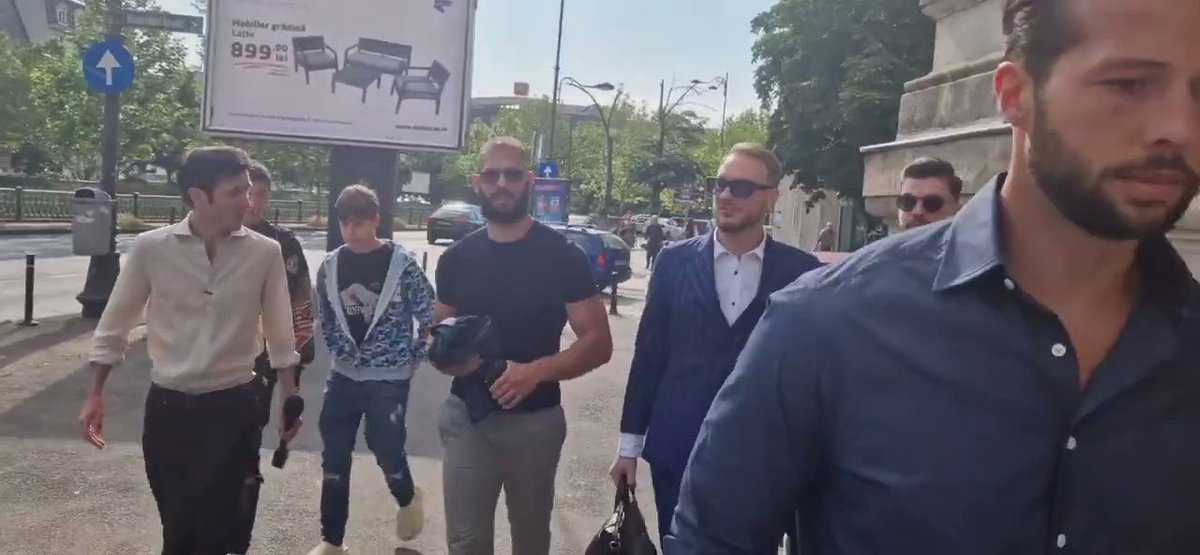 The Tate brothers arrived at court this morning. It is regarding their appeal to contest DIICOT's house arrest extension. Pray for the best possible outcome in the favor of the Tate brothers 🙏🏽❤️ #cobratate #andrewtate