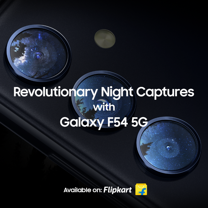 It’s time to rediscover the night and capture its bright side, with #GalaxyF54 5G launching on 6th June, 3 PM. Pre-reserve at just ₹ 999* and get ₹ 2000 off. Head over to Flipkart or Samsung Online Store *T&C apply. #Samsung