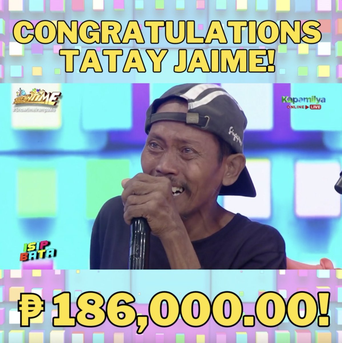 🌟 Para sa tulad ni Tatay Jaime na lumalaban ng patas araw-araw! Dasurv ang ₱186,000.00! Congratulations Tatay Jaime!👏🏼🥹 #ShowtimeIrampaMo WATCH &amp; SUBSCRIBE NA DITO:
