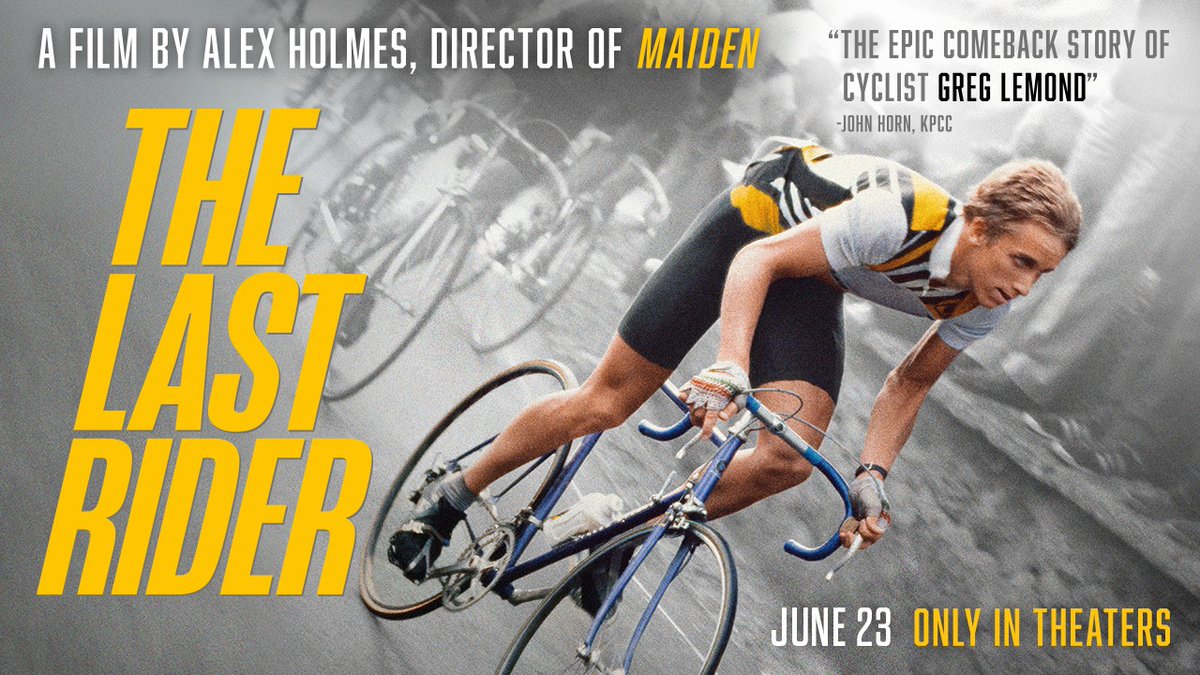 #TheLastRider tells the epic comeback story of cyclist @greglemond, the only American to win the Tour de France. See it only in theaters June 23.