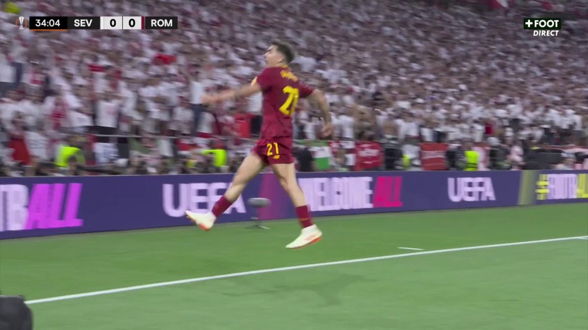 L'OUVERTURE DU SCORE DE PAULO DYBALA POUR LA ROMA 💎 #SEVROM | #UELFinal