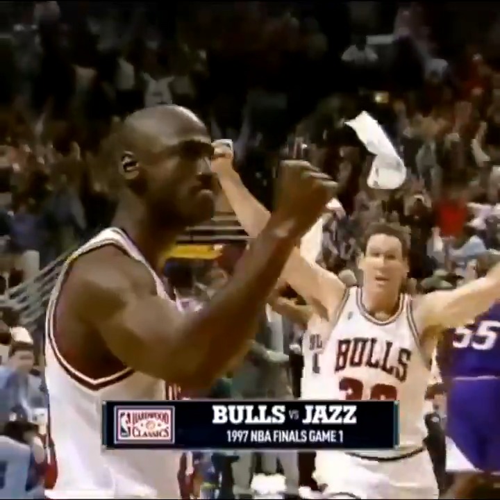 26 YEARS AGO TODAY 🐐 Michael Jordan hit a game-winner over Bryon Russell in GM1 of the 97 Finals after MVP Karl Malone missed 2 FTS. Scottie Pippen told Malone "The mailman doesn't deliver on a Sunday" before the misses.