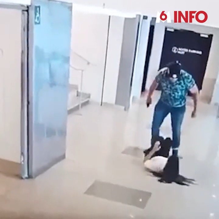 🇫🇷 FLASH - Vidéo exclusive du rugbyman Mohamed #Haouas portant une balayette et assénant de violents coups à sa compagne dans un centre commercial de #Montpellier.