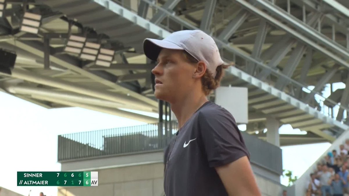 And THAT'S how you save a match point. Jannik Sinner out of this world 😮😮 #RolandGarros
