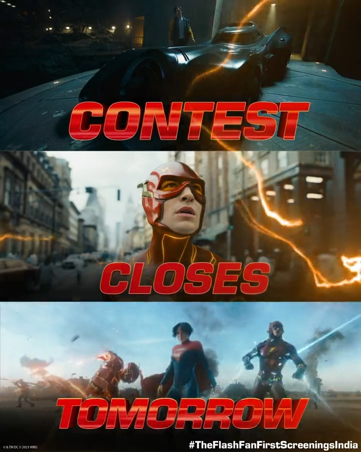 Contest closes tomorrow! Participate and stand a chance to win exclusive passes to #TheFlashFanFirstScreeningsIndia happening on​ June 6 in Mumbai, Delhi, Hyderabad, Bangalore &amp; Chennai! ​ Participate here: ​ ​ #WarnerBrosIndia #TheFlash #EzraMiller #DC
