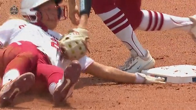 Aly Kaneshiro with the cannon! 🔥 #WCWS x 🎥 ESPN / Stanford Softball