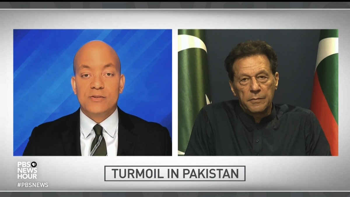 "The final nail in the coffin of our democracy will be military courts." Former Prime Minister Imran Khan speaking to PBS News.