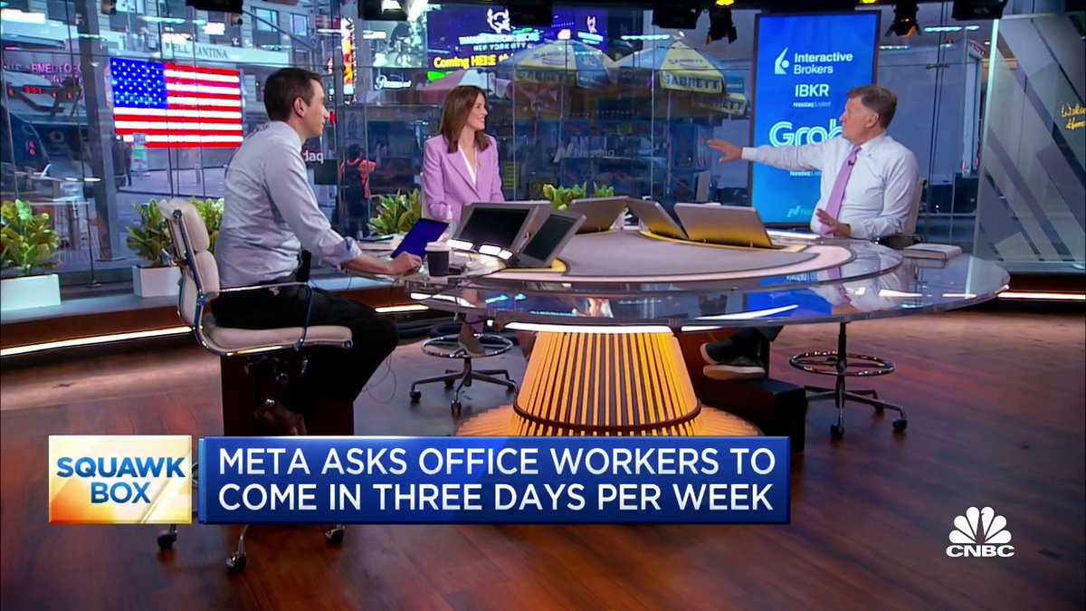 $META is asking its employees assigned to an office to come in 3 times a week. Kelly Evans, Andrew Ross Sorkin and Joe Kernen debate the future of remote work: