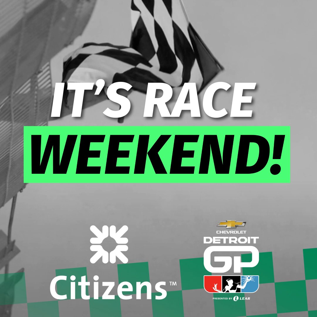 Start your engines! As a proud sponsor of this weekend’s @DetroitGP, Citizens is fueled up to welcome @INDYCAR drivers and fans back to the streets of downtown Detroit for the first time in over 30 years. See you at the finish line! 🏎️ 🏁 #MadeReady #DetroitGP