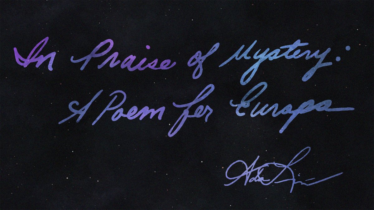 Warning: This content may pull at your celestial heartstrings. “We too are made of wonders, of great and ordinary loves, of small invisible worlds, of a need to call out through the dark.” #SendYourName on the ARCHIVED - NASA Europa Clipper spacecraft: