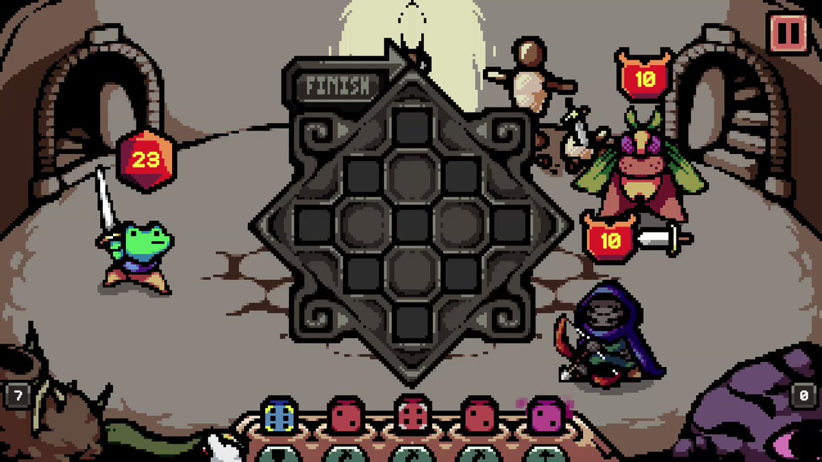 Hi #PitchYaGame! 👋🐸 Ever wondered if frogs play dice? No need to wonder anymore! Die in the Dungeon is a turn-based roguelike where you combine dice rolls to survive! RTs appreciated! ❤️ #indiedev #indiegame Play: Wishlist: