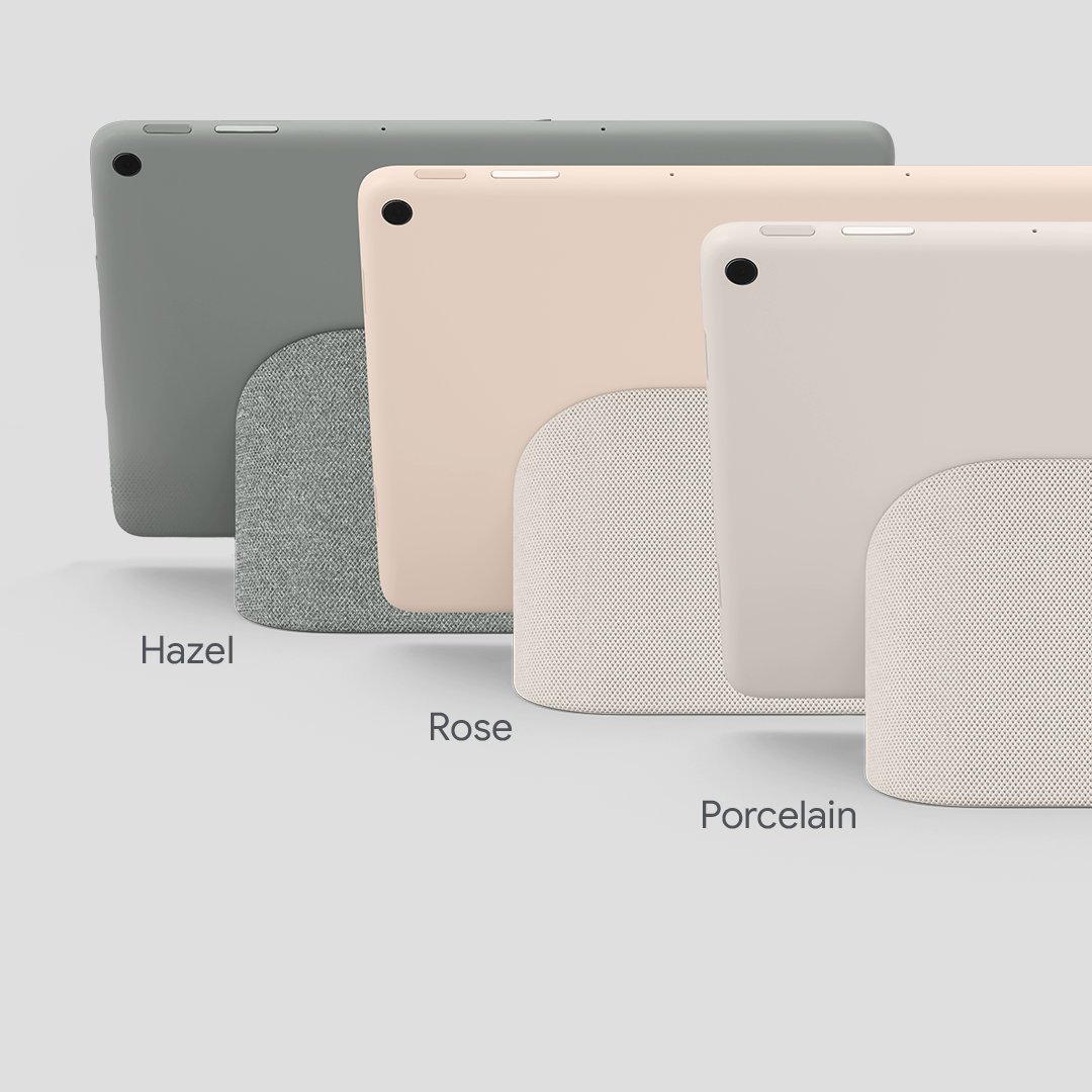 Which flavor will you choose? 🍦 #PixelTablet is available in Hazel, Rose and Porcelain. Pre-order yours today at the Google Store and bring it home on June 20:
