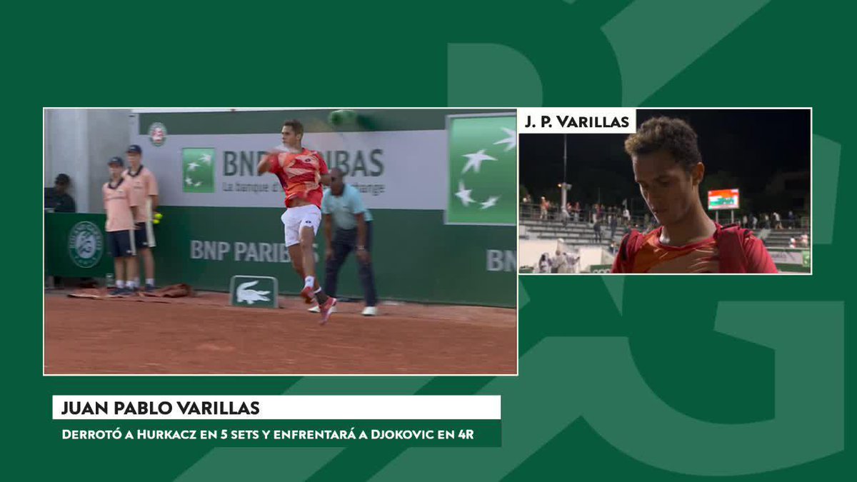 "QUÉ LINDA EXPERIENCIA, QUÉ LINDO PARTIDO PARA JUGARLO": Juan Pablo Varillas analizó su triunfazo en #RolandGarros ante Hubert Hurkacz y el cruce que se le viene ante Novak Djokovic.