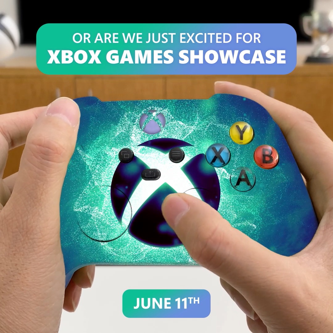 Green screen controller just wanted to remind you to tune into the Xbox Games Showcase followed by Starfield Direct Sunday, June 11 @ 10 am PT: | #Starfield #XboxShowcase