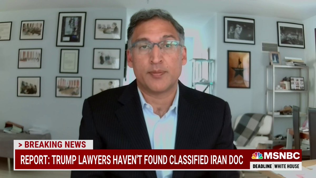 "This is not a hard case, and that is why ultimately I think the trajectory of this investigation based on everything we know and how the case gets stronger and stronger... makes it very hard for Jack Smith to do anything else but to indict" - Neal Katyal w/ Nicolle Wallace