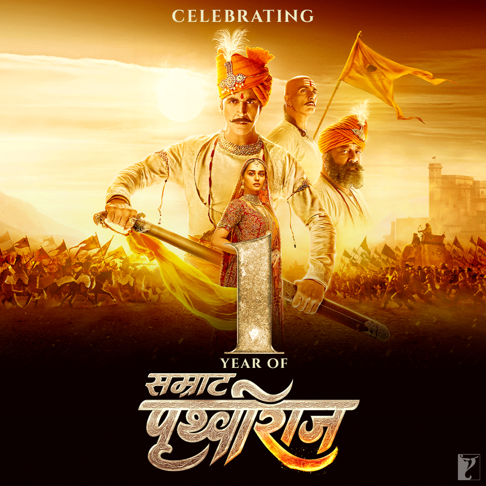 The grand saga of victory, valour and honour! Celebrating 1 year of #SamratPrithviraj