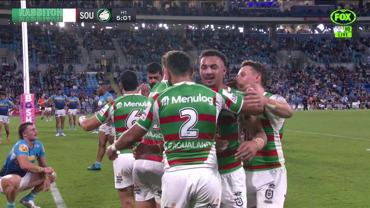 This might be the easiest try Alex Johnston has ever scored! 😂 📺 Watch #NRLTitansSouths on ch.502 or stream on Kayo: ✍️ BLOG 🔢 MATCH CENTRE