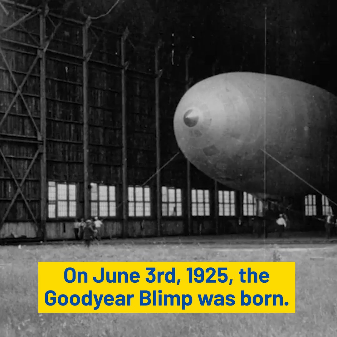 Happy birthday to us! On June 3rd, 1925, the Pilgrim took its first flight and the Goodyear Blimp program as we know it was born. 🥳 🎂 🎉 #aviation #history #avgeek