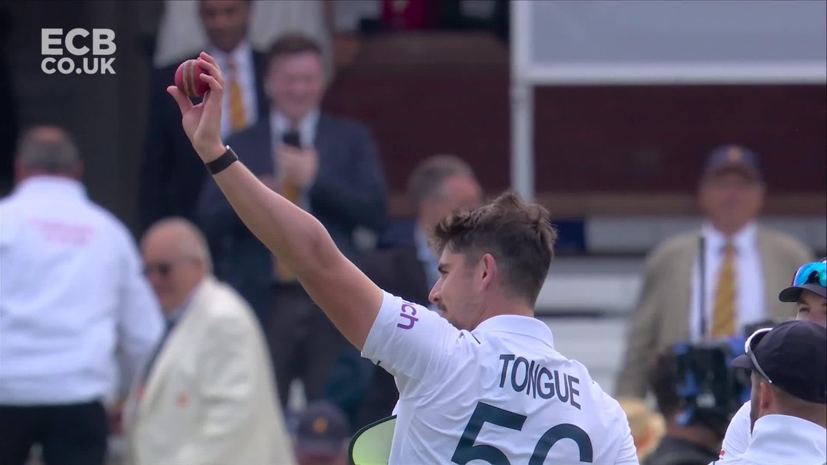 A special, special moment 😍 FIVE wickets on debut at the Home of Cricket for Josh Tongue 🖐 #ENGvIRE | IG