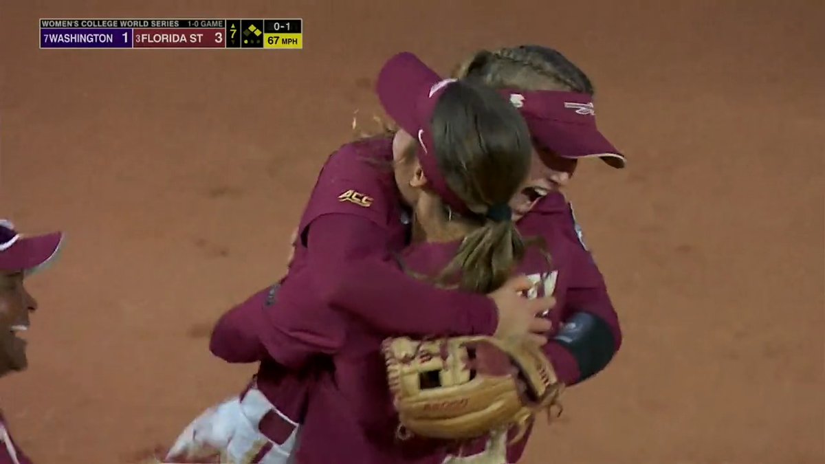 Climb that ladder, Josie Muffley!! 😱 #WCWS #SCtop10 x 🎥 ESPN / Florida State Softball 🥎