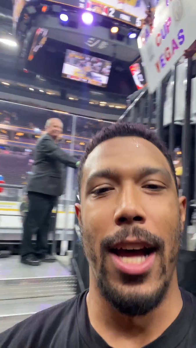 A message from Keegan Kolesar after the Vegas Golden Knights take Game 1 of the #StanleyCup Final! ๐๏ธ
