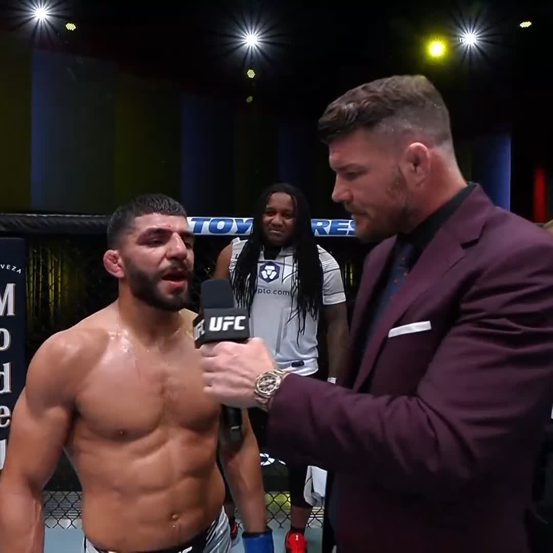 After a big win tonight, The Prince makes his case for a title shot 🏆 #UFCVegas74